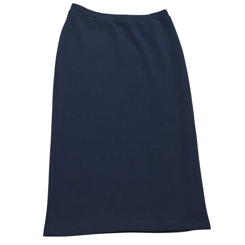 Philosophy Navy Blue Stretch Knit Pencil Skirt Size M - Picture 3 of 7